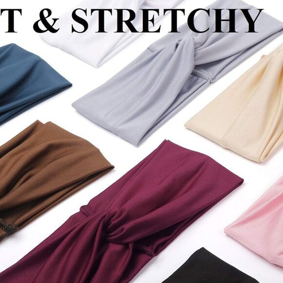 Turban Headbands for Women Boho Wide Women's Headbands for Hair Non Slip Twist H - Picture 6 of 6